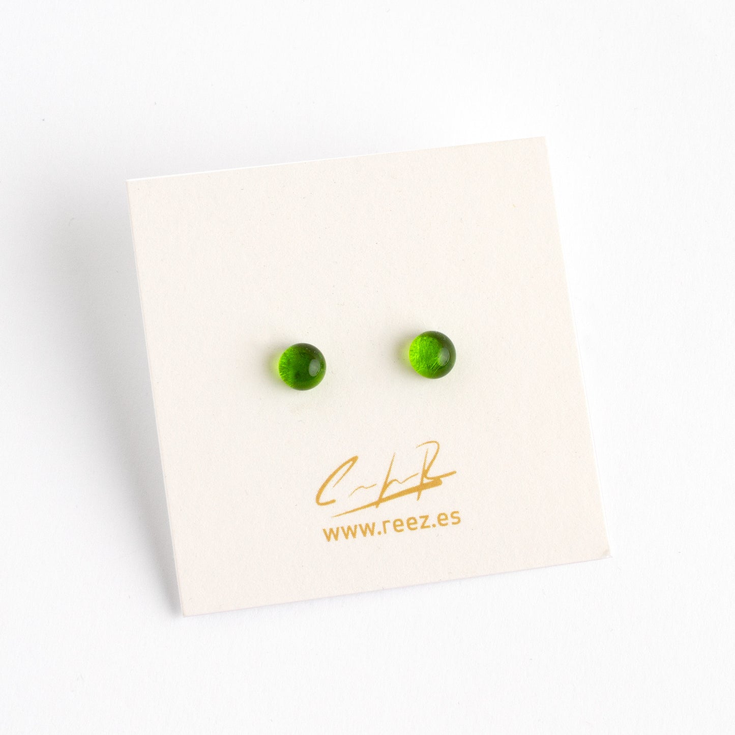 Pendientes mini-mini verde spring