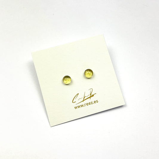 Pendientes mini-mini Amarillo suave