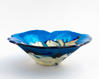 Bowl de Cristal Aglomerado Azul