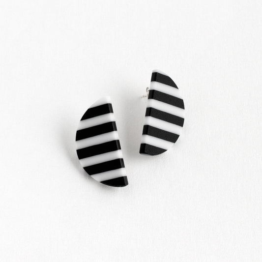 Black & White Moon "Street Lines" Earrings