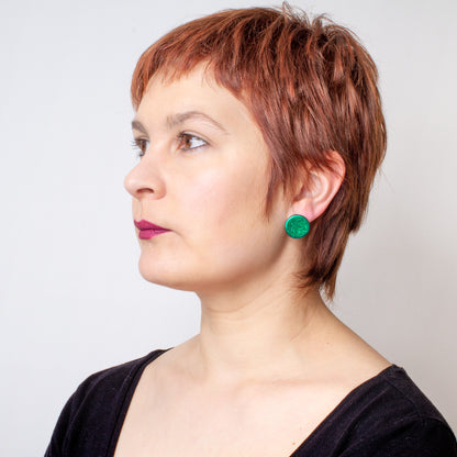 Technicolor Emerald Earrings