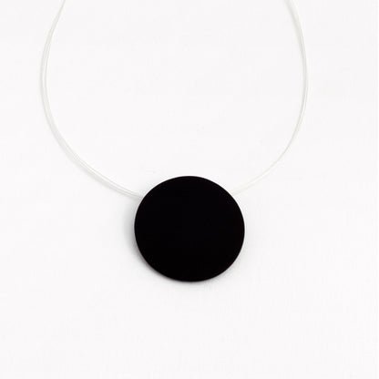 Matt Black Circle Pendant