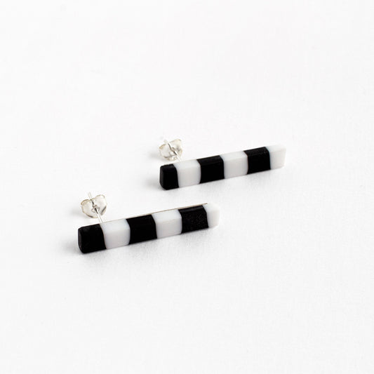 Black & White "Street Lines" Earrings