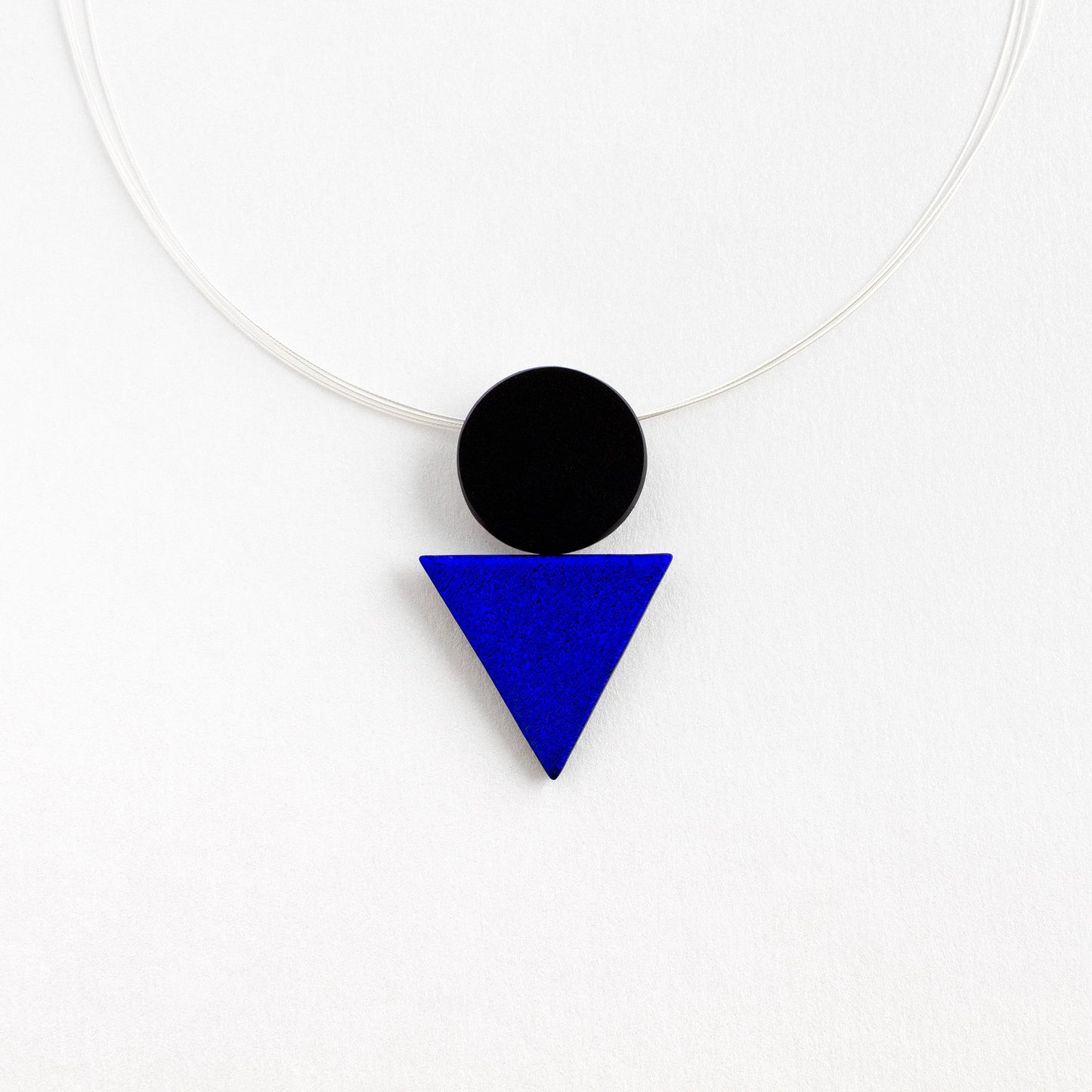 Blue Circle Triangle Pendant