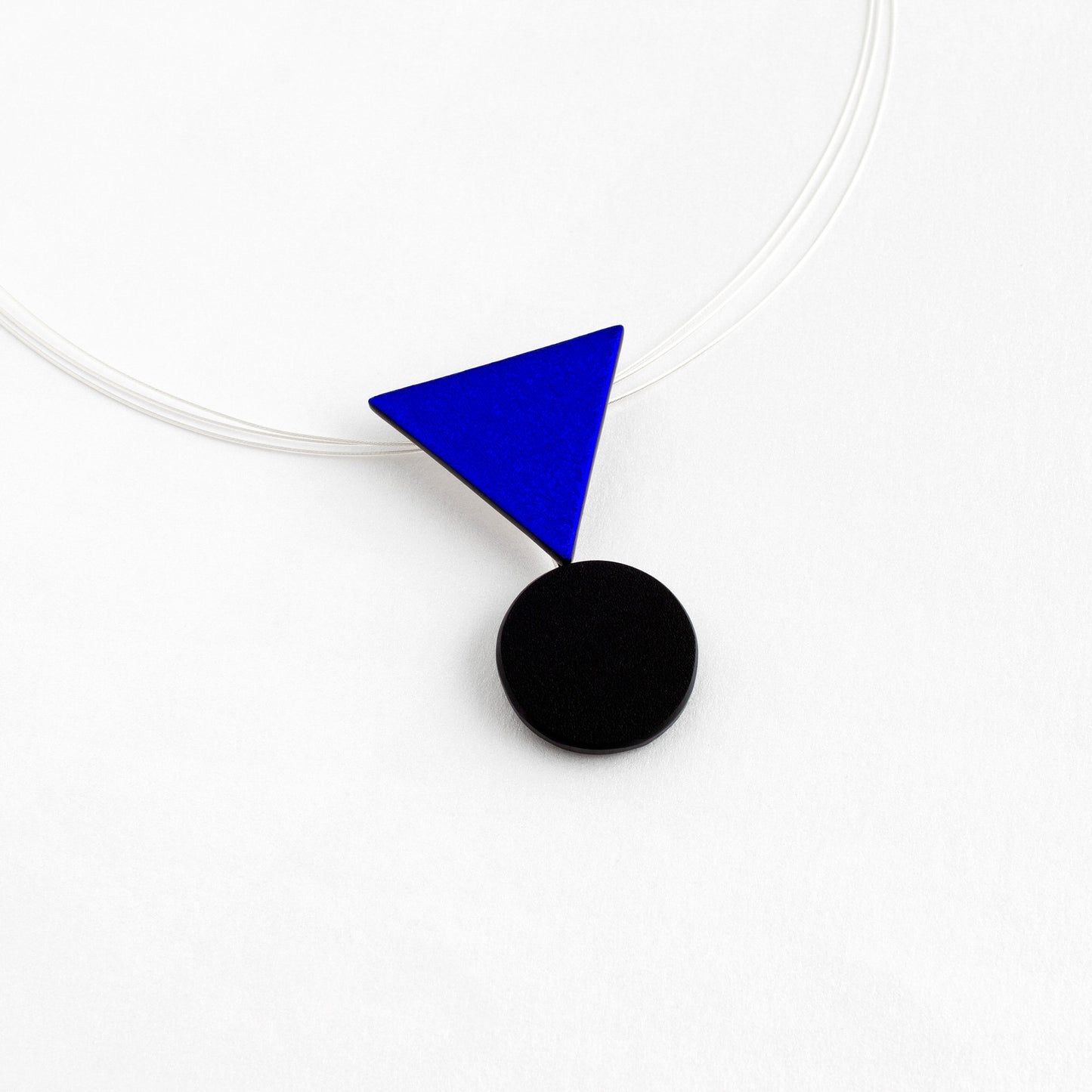 Blue Triangle Circle Pendant