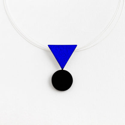 Blue Triangle Circle Pendant